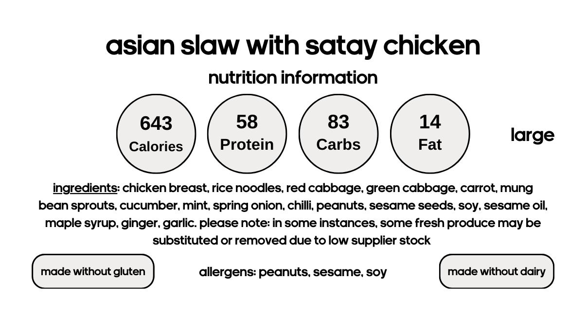 Asian Rice Noodle Salad with Satay Chicken