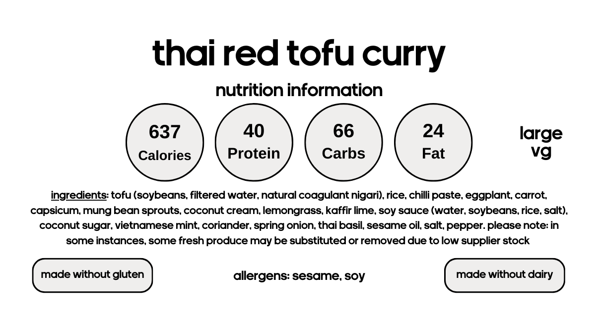 Thai Red Tofu Curry (V)