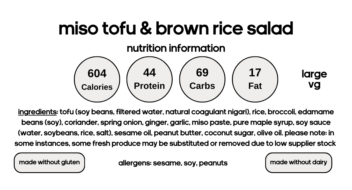 Miso Tofu & Brown Rice Salad (V)