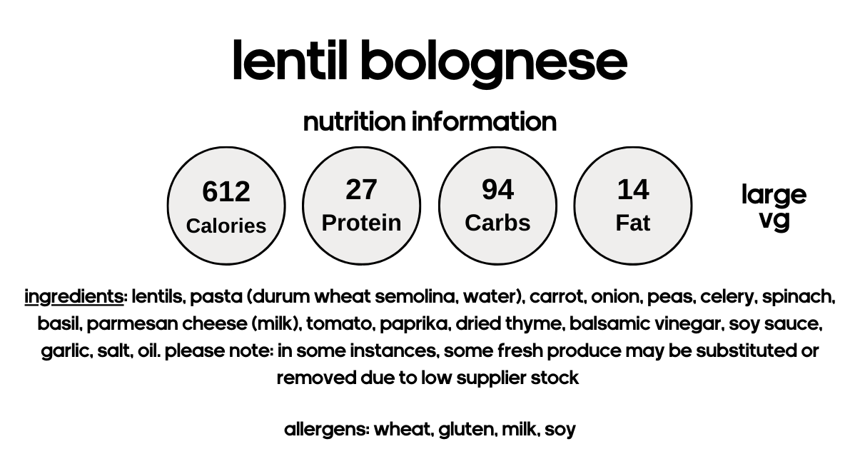 Lentil Bolognese (V)