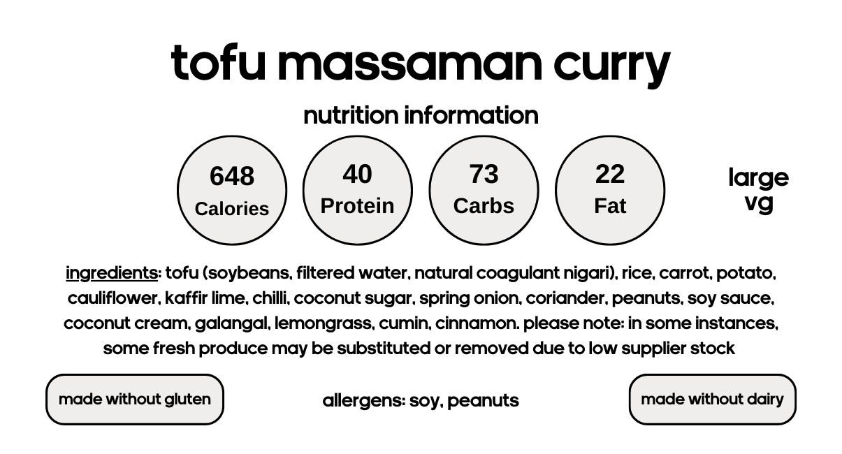 Tofu Massaman Curry (V)