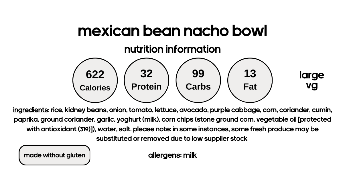 Mexican Bean Nacho Bowl (V)