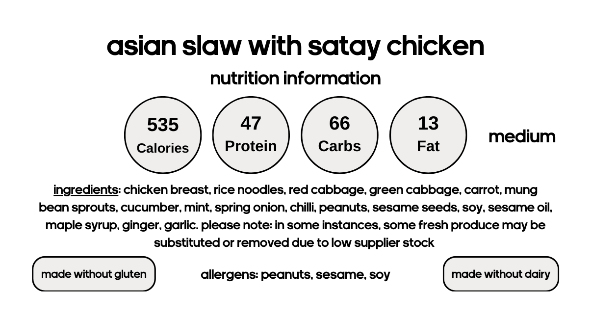 Asian Rice Noodle Salad with Satay Chicken