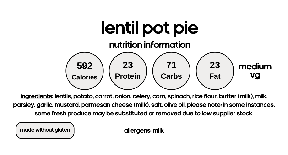 Lentil Pot Pie (V)