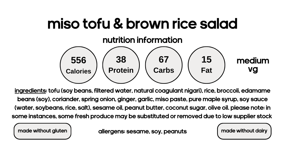 Miso Tofu & Brown Rice Salad (V)