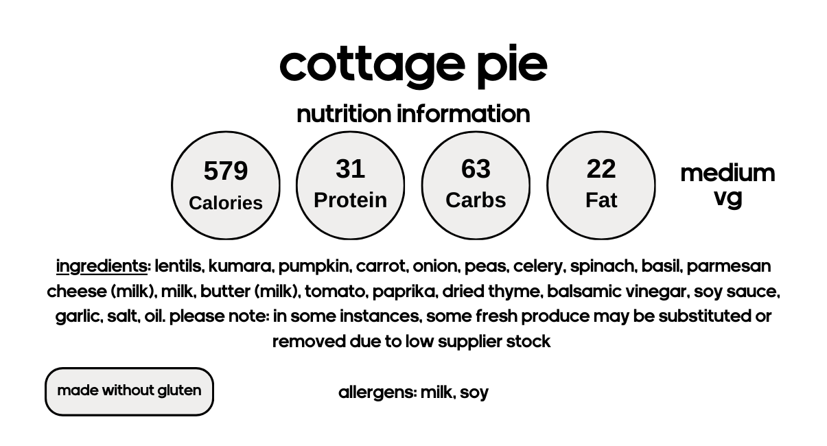 Lentil Cottage Pie (V)