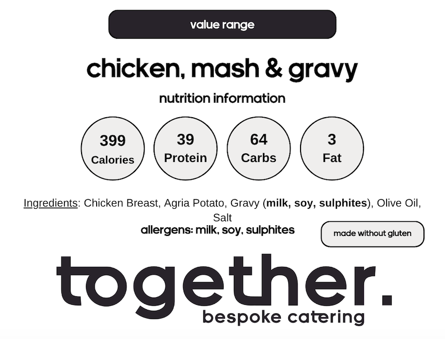 Chicken, Mash & Gravy (6 Meal Pack)