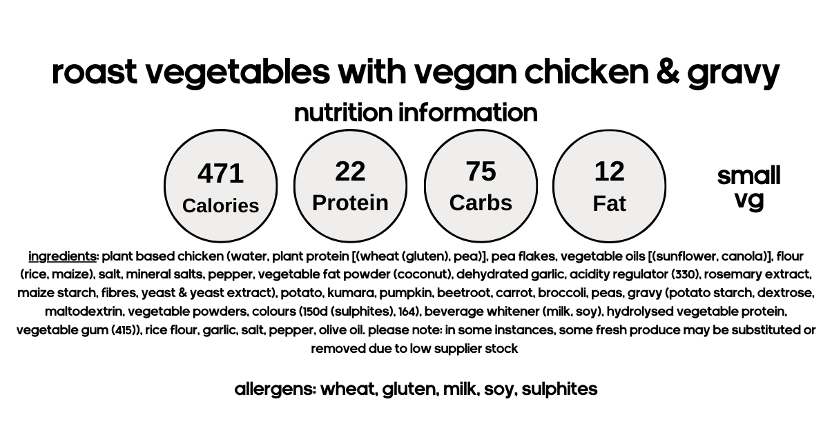 Roast Vegetables with Vegan Chicken & Gravy (V)