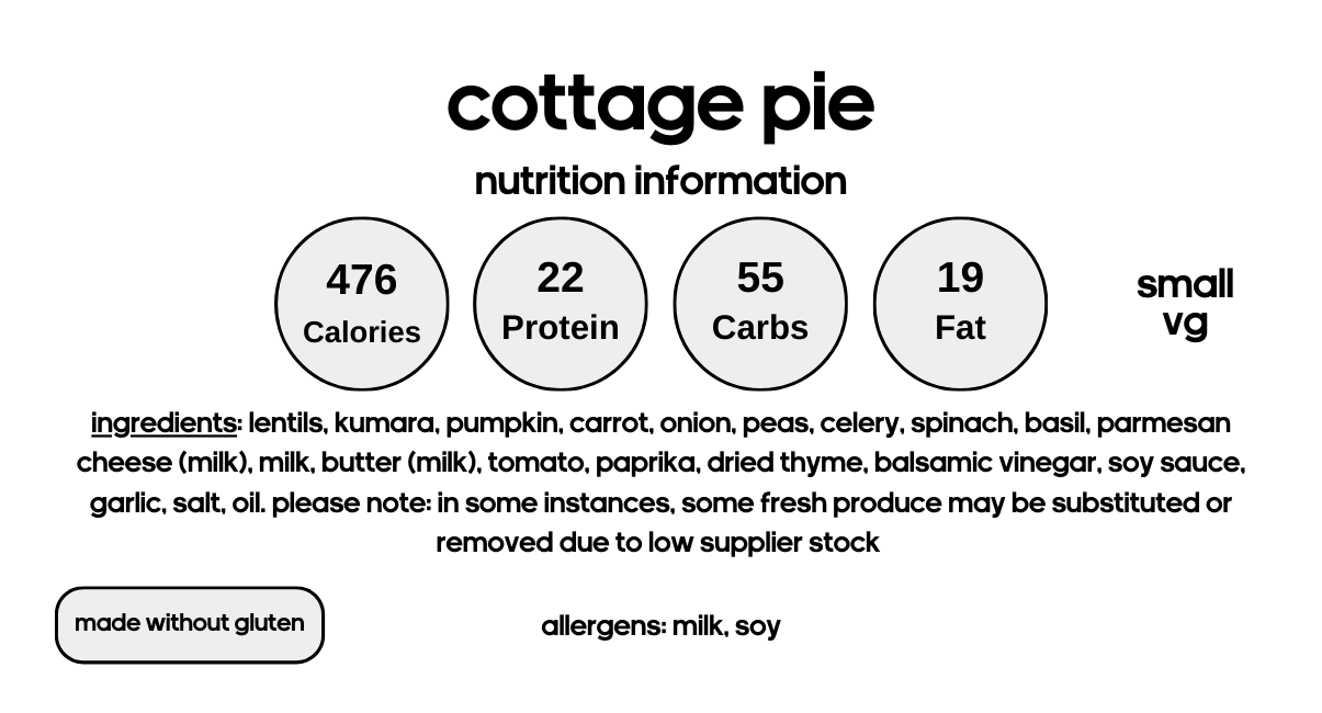 Lentil Cottage Pie (V)