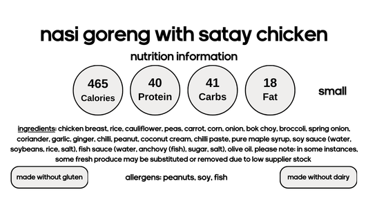 Nasi Goreng with Satay Chicken