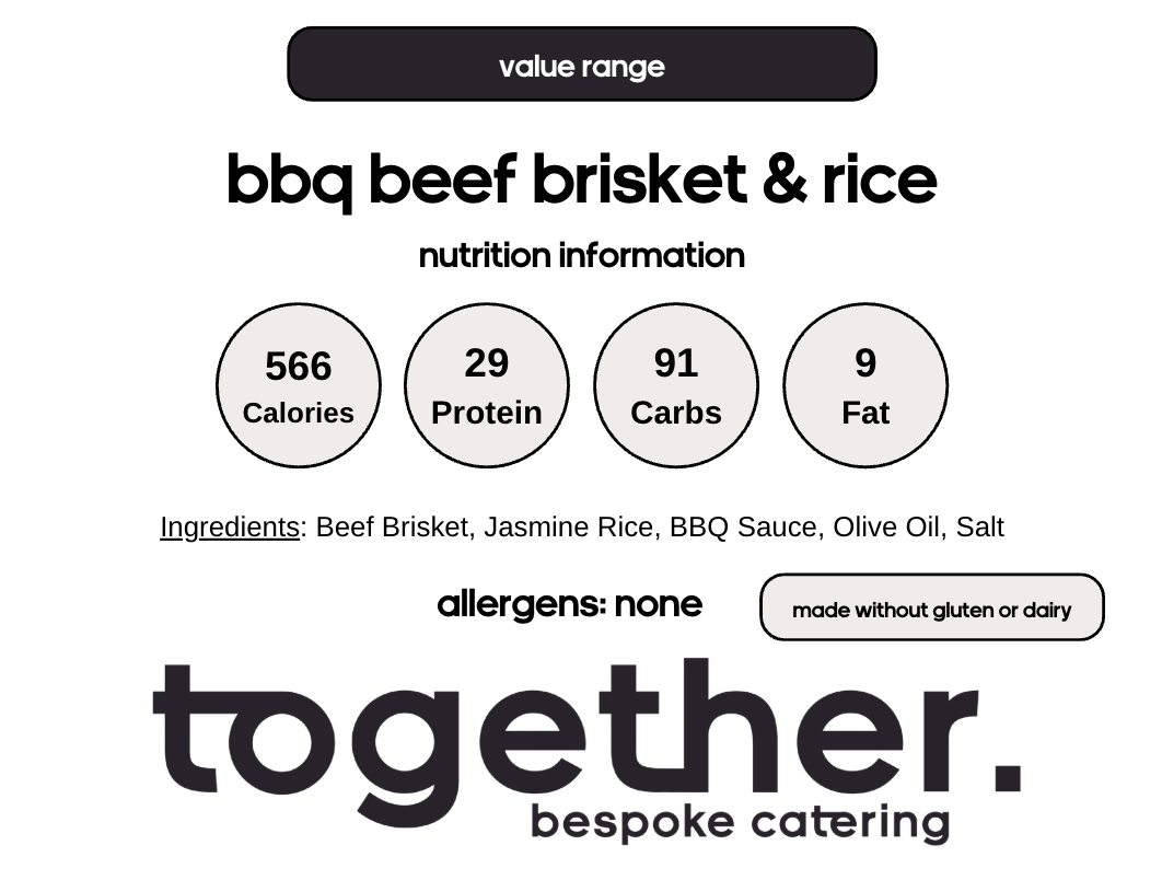 BBQ Beef Brisket & Rice (6 Meal Pack)