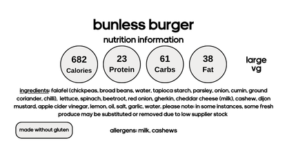 Bunless Falafel Burger (V)