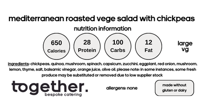 Mediterranean Roasted Vege Salad with Salmon