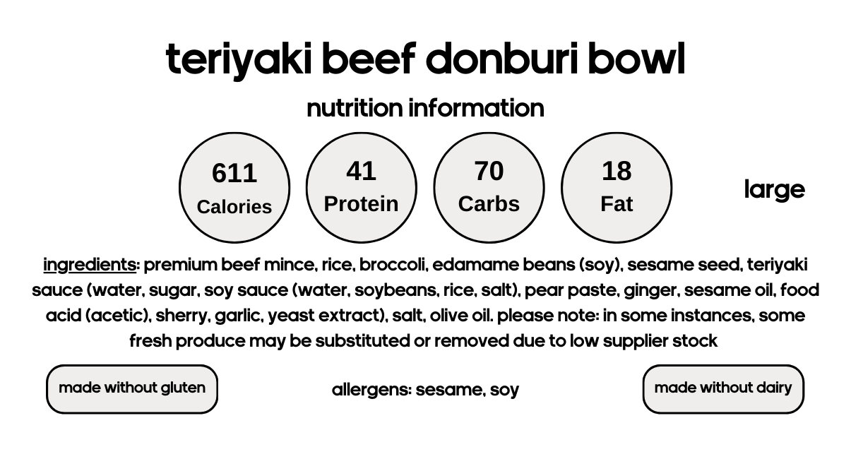 Teriyaki Beef Donburi Bowl