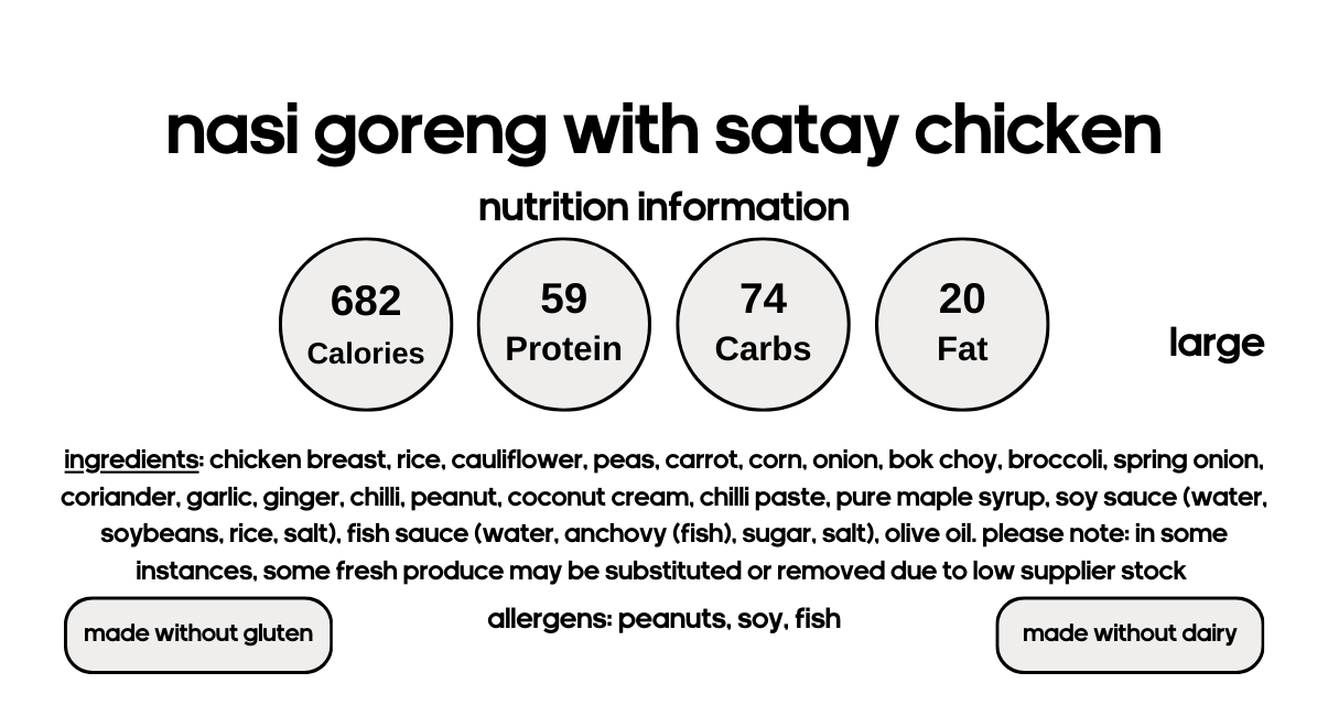 Nasi Goreng with Satay Chicken