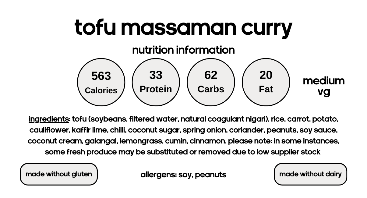 Tofu Massaman Curry (V)