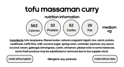 Tofu Massaman Curry (V)