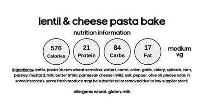 Lentil Pasta Bake (V)