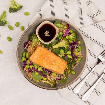 Miso Salmon & Brown Rice Salad