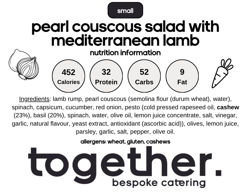 Pearl Cous Cous Salad with Lamb