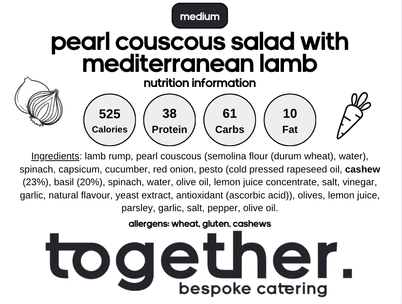 Pearl Cous Cous Salad with Lamb