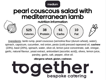 Pearl Cous Cous Salad with Lamb