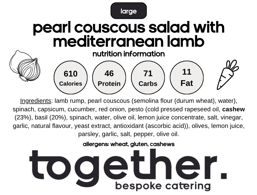 Pearl Cous Cous Salad with Lamb