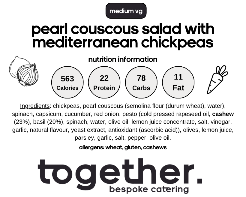 Pearl Cous Cous Salad with Chickpeas (V)