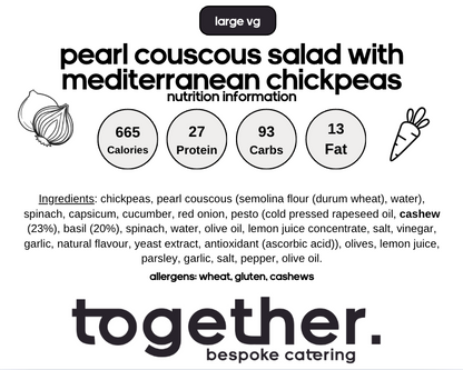 Pearl Cous Cous Salad with Chickpeas (V)