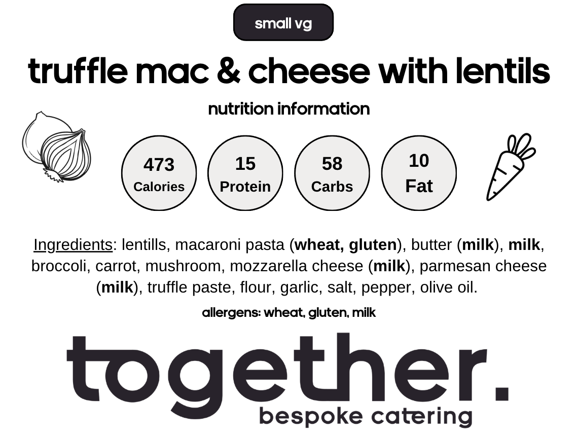 Truffle Mac & Cheese with Lentils (V)
