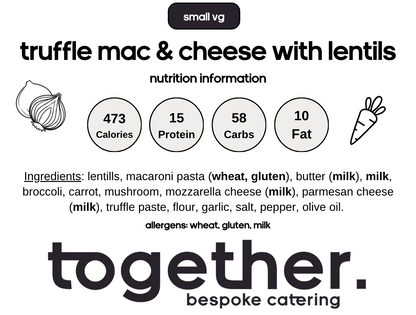 Truffle Mac & Cheese with Lentils (V)