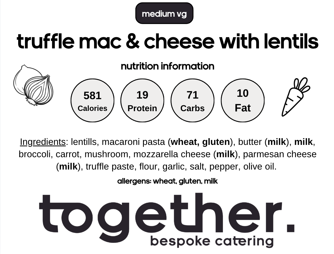 Truffle Mac & Cheese with Lentils (V)