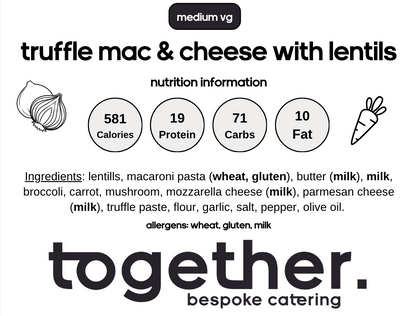 Truffle Mac & Cheese with Lentils (V)