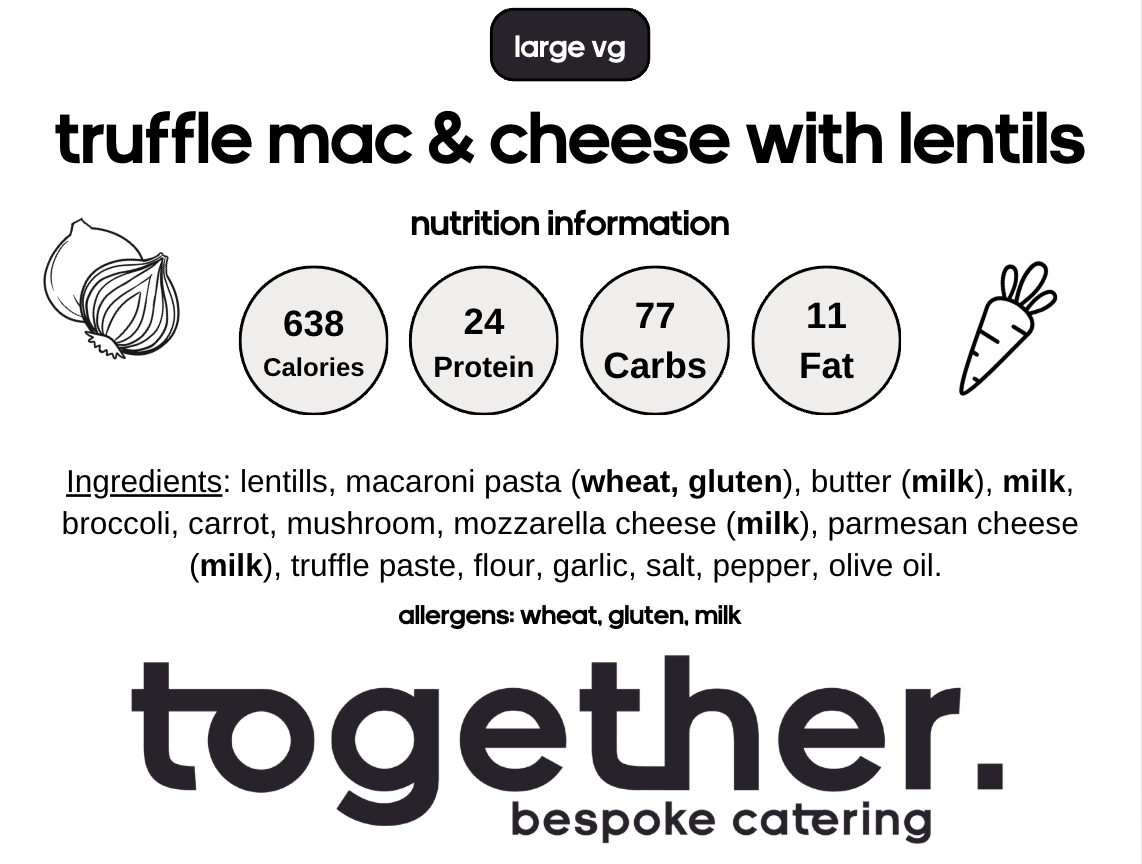 Truffle Mac & Cheese with Lentils (V)