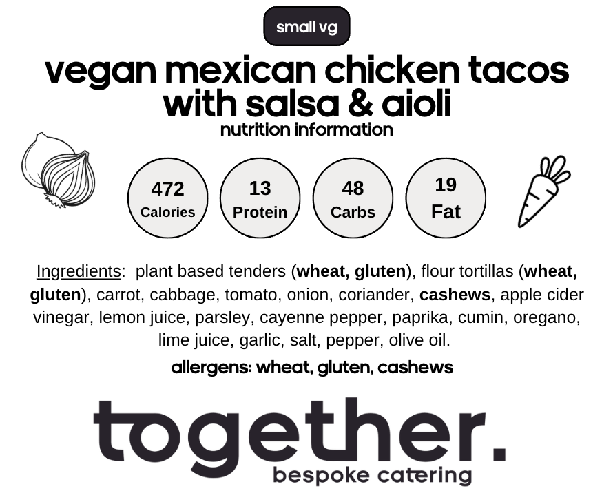 Vegan Mexican Chicken Tacos (V)