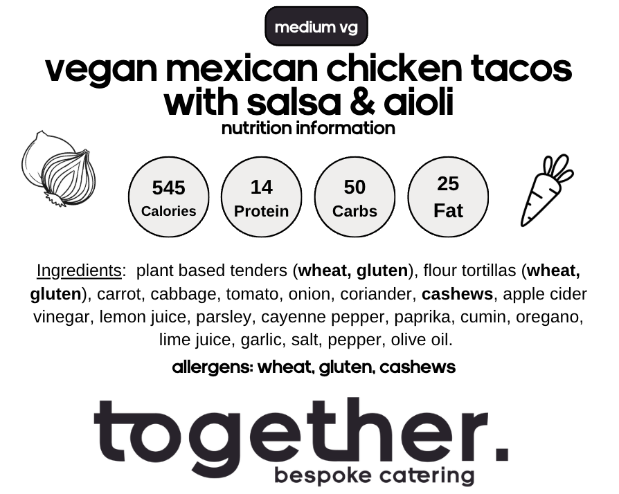 Vegan Mexican Chicken Tacos (V)