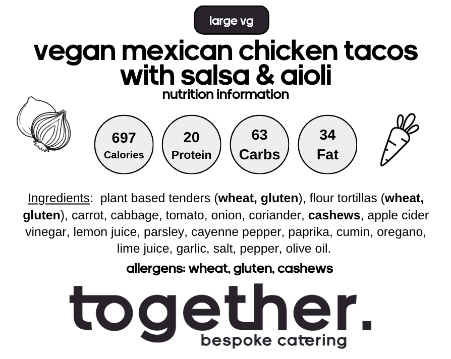 Vegan Mexican Chicken Tacos (V)