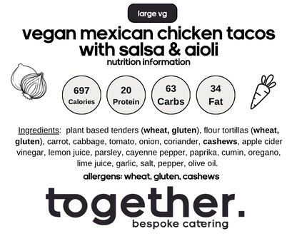Vegan Mexican Chicken Tacos (V)