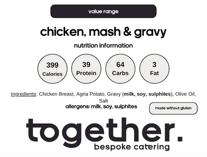 Chicken, Mash & Gravy (6 Meal Pack)