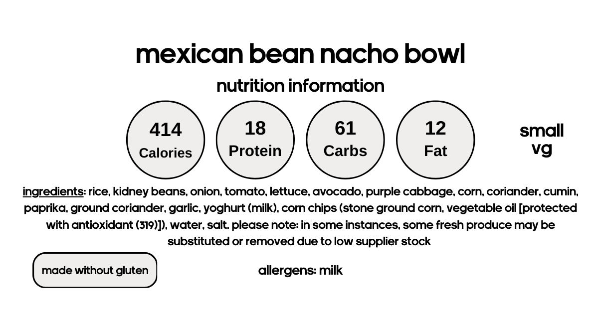 Mexican Bean Nacho Bowl (V)