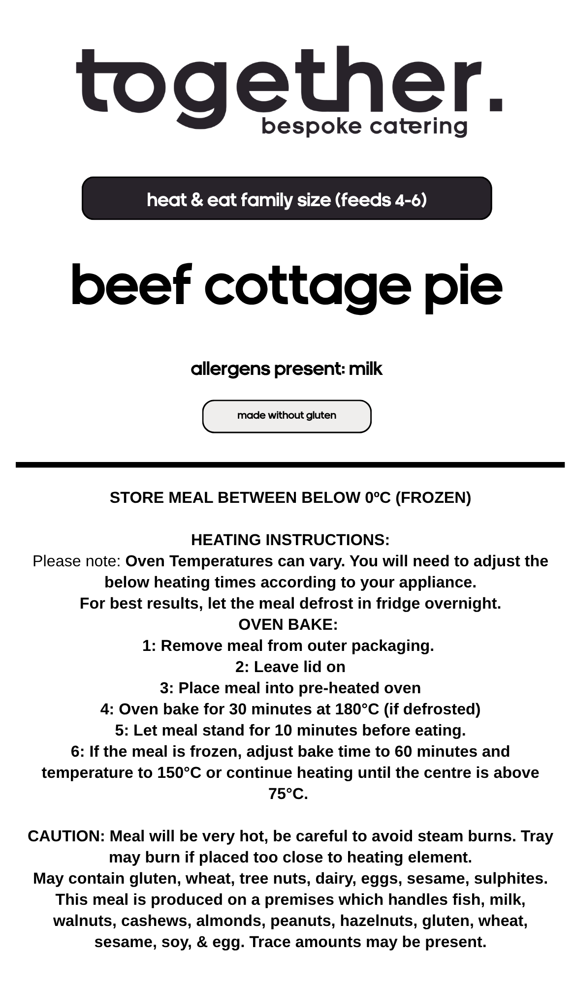 Beef Cottage Pie Family Meal