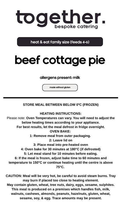 Beef Cottage Pie Family Meal