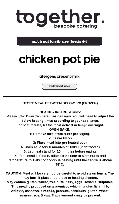 Chicken Pot Pie Family Meal