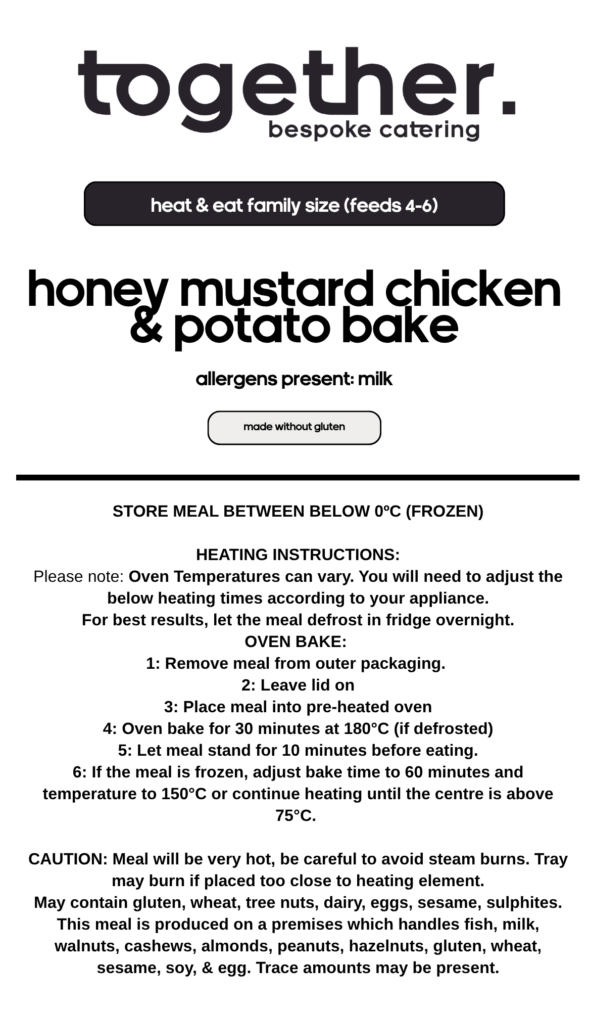 Honey Mustard Chicken & Potato Bake Family Meal