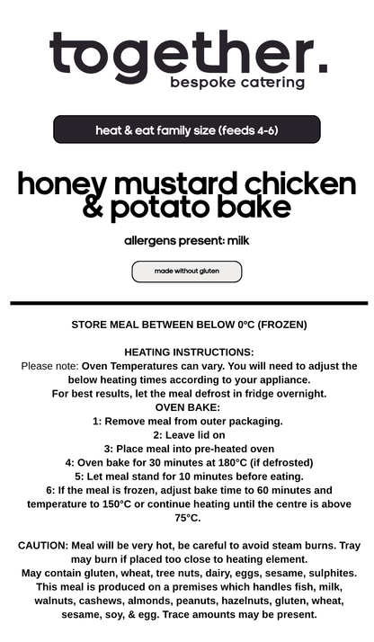 Honey Mustard Chicken & Potato Bake Family Meal