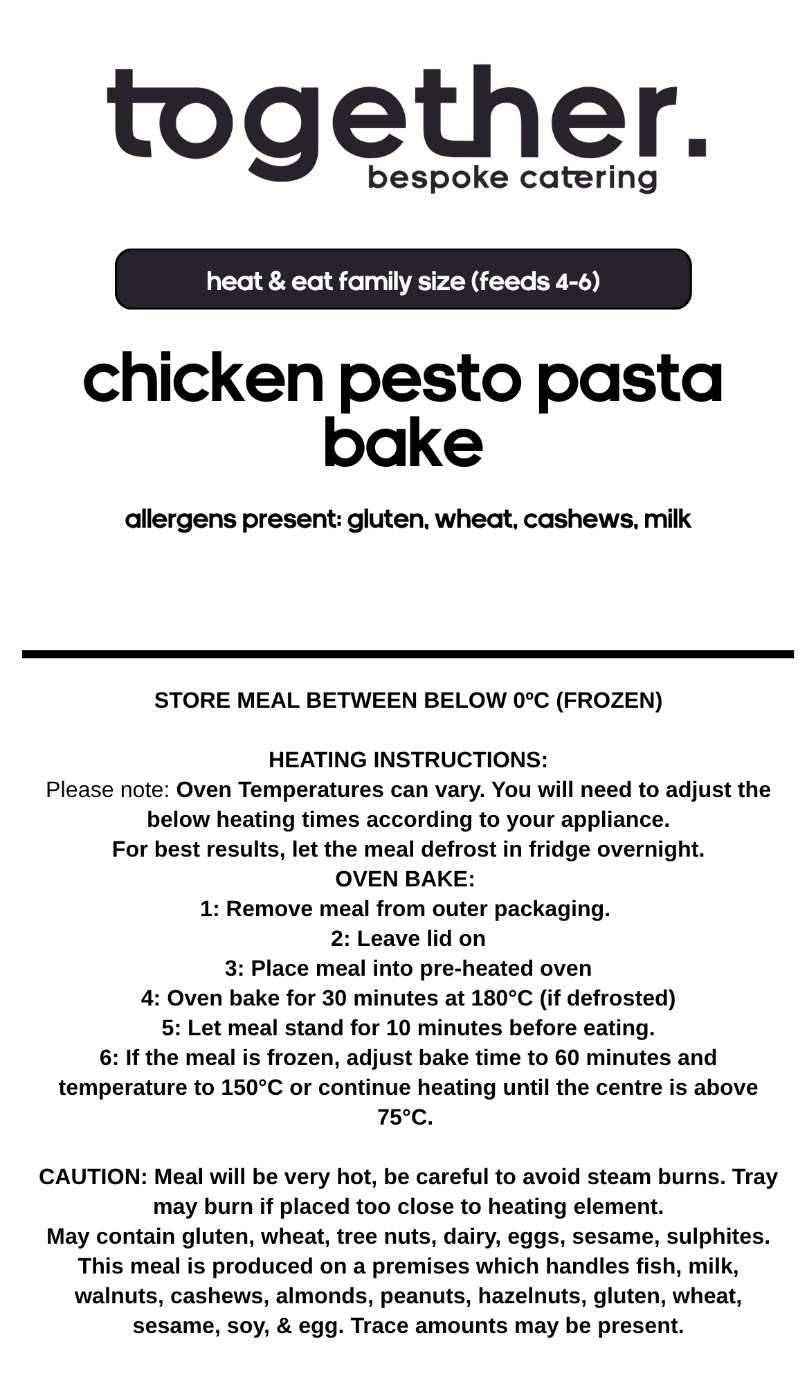 Chicken Pesto Pasta Bake Family Meal