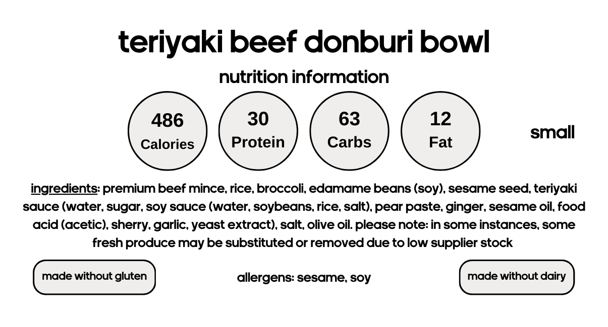 Teriyaki Beef Donburi Bowl