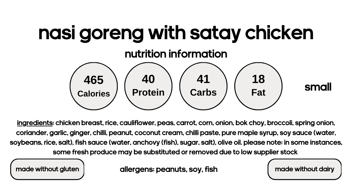 Nasi Goreng with Satay Chicken