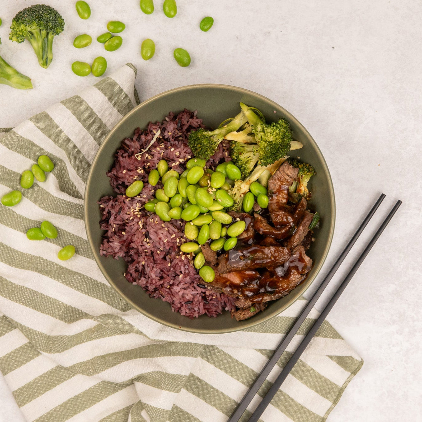 Teriyaki Beef Donburi Bowl