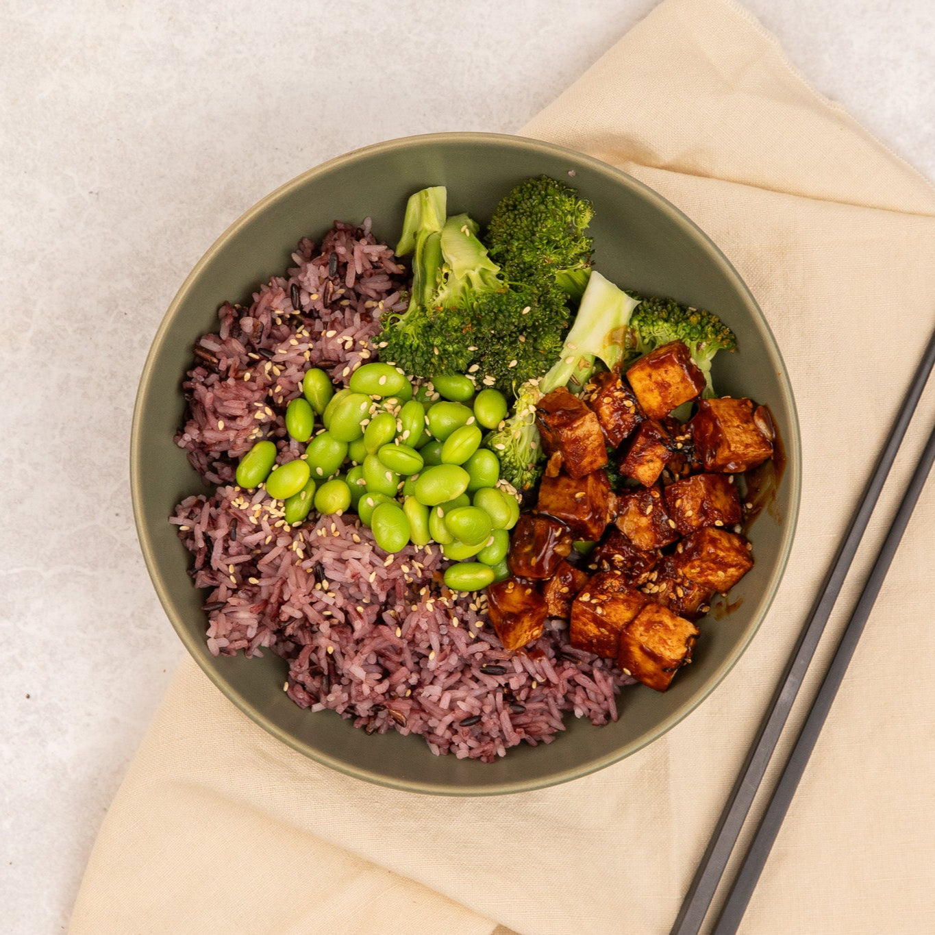 Teriyaki Tofu Donburi Bowl (V)